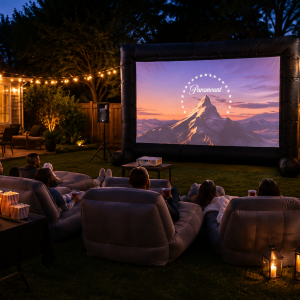 Rentable movie screen and projector